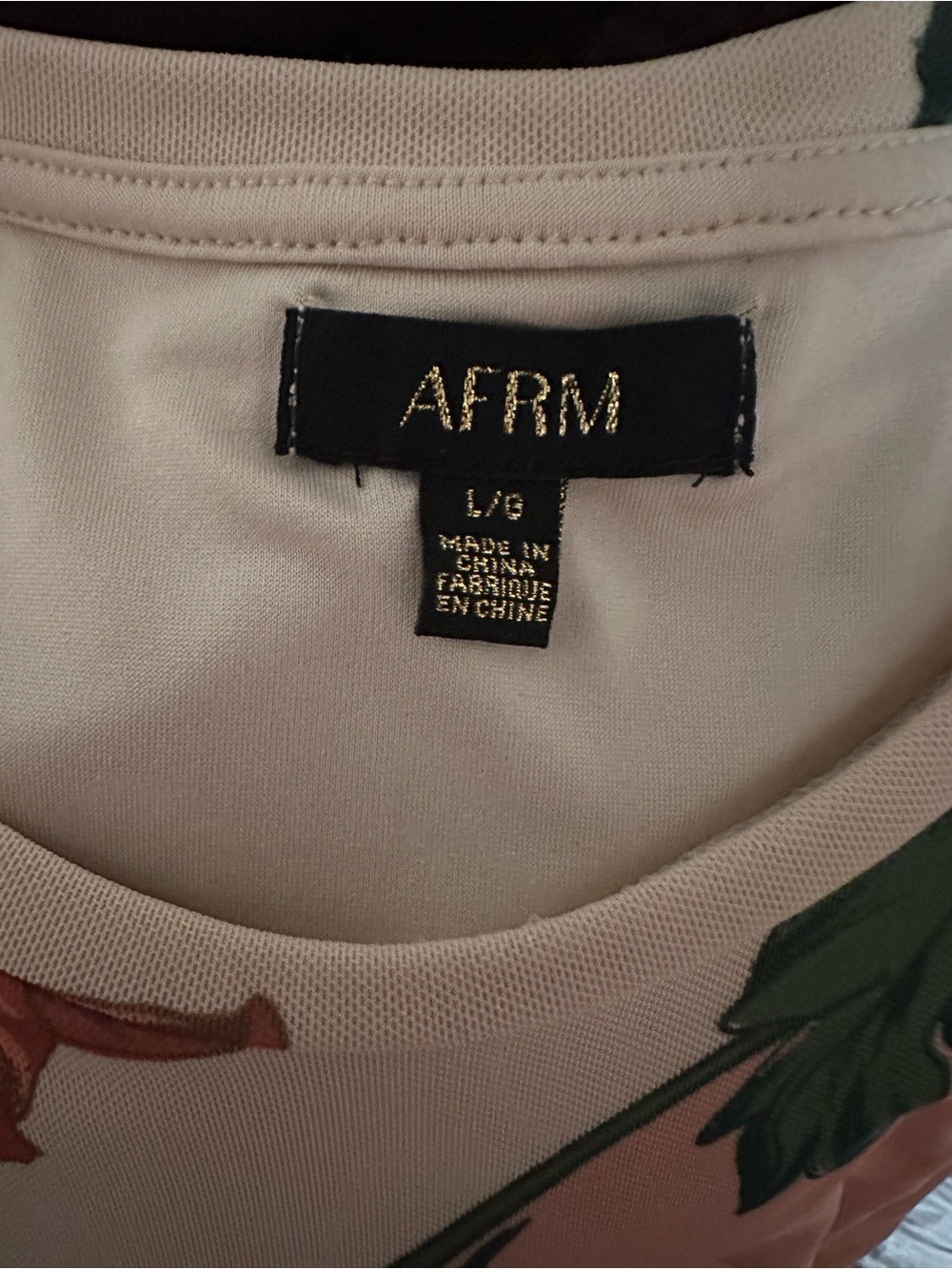 AFRM Peach Floral Cap-Sleeve Shift Dress - Picture 4 of 4